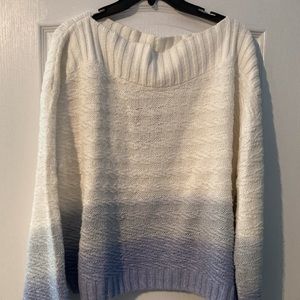 Gap Women’s XXL Dip-Dyed Cream/Blue Sweater
